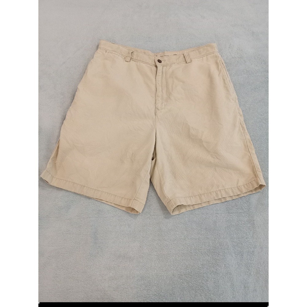 Mens Tommy Bahama Khaki Beige Shorts Golf Size 36 55% Tencel
